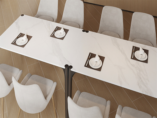 لوح حجر مُلبّد أبيض غير لامع 1420x2700 مم درجة AAA