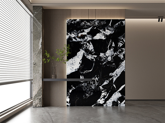 1600×3200ملم قطعة حجر مشحونة سوداء للمكتب
