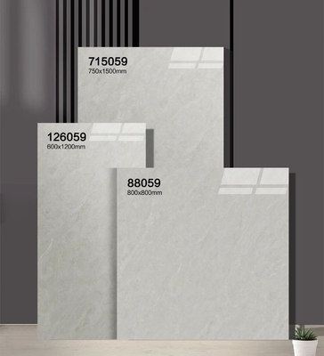 بلاط البورسلين الزجاجي الملمع 750x1500mm الأنيق البيج والبلاط الزخرفي المقاوم للارتداء لغرفة النوم وغرفة المعيشة