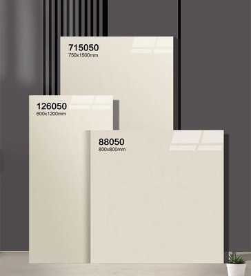 بلاط بورسلين مصقول AAA 750x1500 مم مضاد للانزلاق بيج