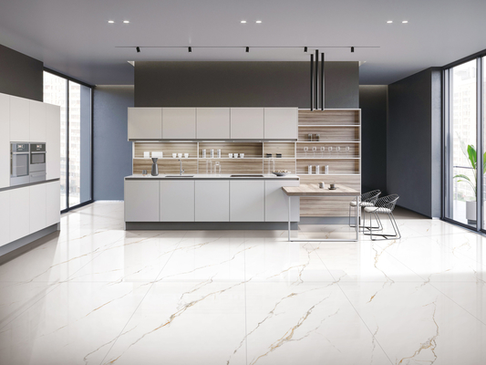 Carrara الناعم الزجاج 600x1200mm التزيين البورسلين البلاط للجدار الداخلي