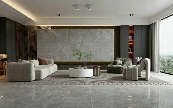 مقاومة للاستعمال W.A 0.5% مقاومة للماء الجدار الداخلي 900x1800x9mm بلاط البورسلين الملمع الزجاجي لغرفة المعيشة والحمام
