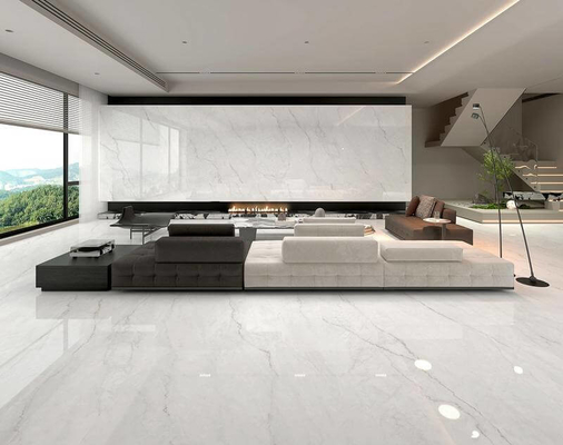 الأرضيات الداخلية المقاومة للأحماض المزخرفة البورسلين الملمع 1200x1800x9mm لبناء غرفة النوم المقاومة للرطوبة