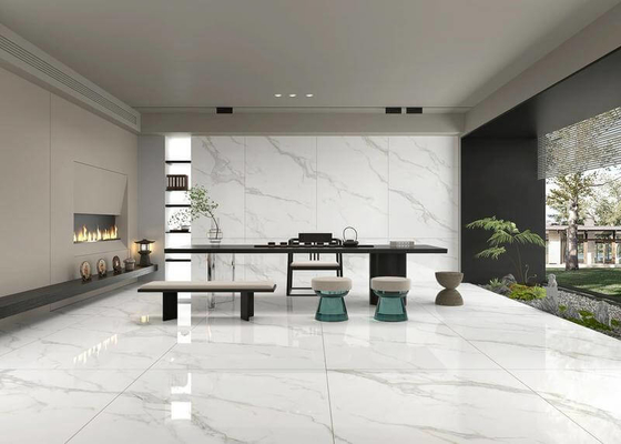 Carrara البورسلين المرصع الملمع 1200x1800x9mm جدار الأرضية الداخلية
