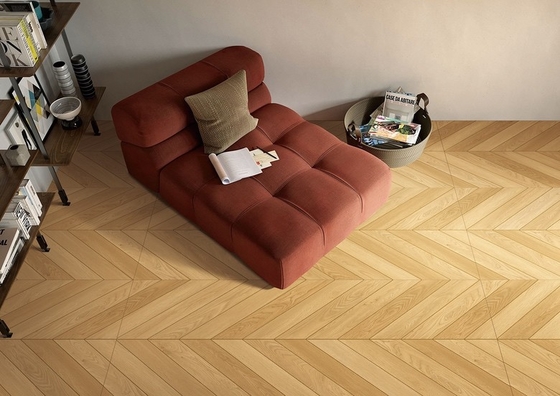 البني 600x1200mm بلاز الخشب البورسلينية المقاومة للزحف الدرجة AAA