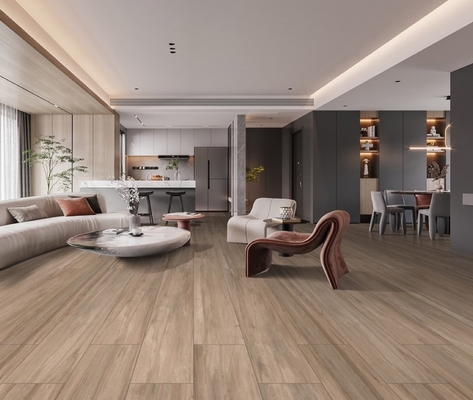 بلاط البورسلين الخشبي بني الدرجة AAA 250x1500mm لغرفة المعيشة