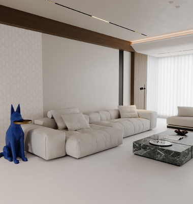 البيج الأصفر 600x1200ملم بلاط البورسلين المزخرف المختلط للشرفة والبلاط الأرضي المقاوم للإرتداء للمطبخ