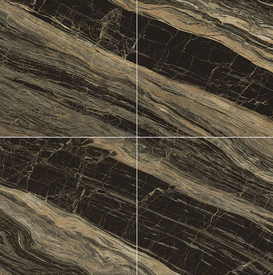 بلاط أرضيات داخلي رمادي داكن مقاوم للماء 1000x1000 مم مصقول فاخر من الحجر للديكور 3 أنماط