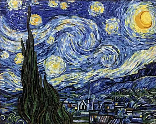 الفن الأزرق المذهل الحائط الزجاجي الفسيفساء للمكتب والحمام