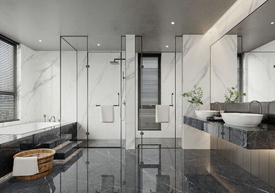 Scratch-resistant White Carrara 1600x3200mm Thickness 12mm Marble Wall Polished Sintered Stone Slab for Rebuilding
