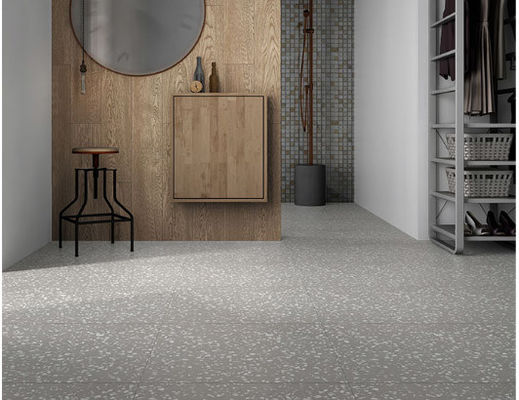 1152SQM 9.7mm سميكة بلاط البورسلين كامل الجسم Lappto Terrazzo شبه مصقول المزجج