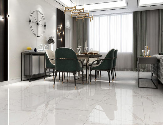 4pcs / Ctn 29kgs / Ctn بلاط أرضيات ذهبي اللون ، 600x600mm بلاط بورسلين مصقول مزجج