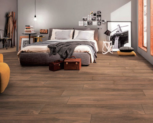 بلاط بورسلين خشبي بني غامق 200x1200 مم درجة AAA