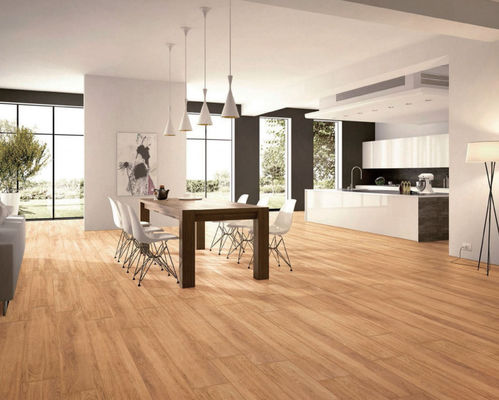 ISO13006 200x1200mm بلاط بورسلين خارجي ذو تأثير خشبي ، بلاط خشبي متعدد الألوان AAA