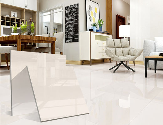 24X24 '9.5mm بلاط بورسلين مصقول عادي عاجي مزجج قابل للذوبان الملح 800x800mm