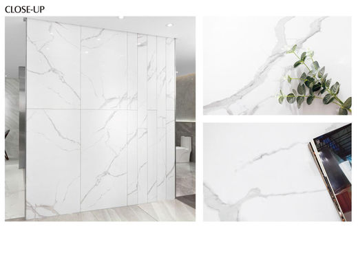 بلاط الرخام الكارارا الملمع المزخرف 600x1200mm بلاط بورسلين أرضية وجدار