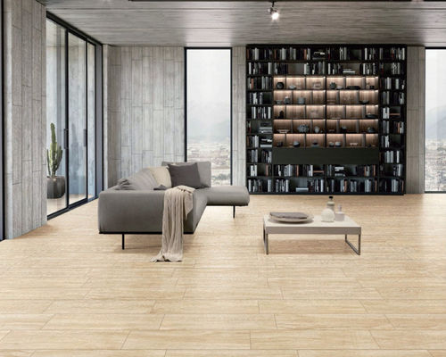 1200 مم طول عدم الانزلاق بلاط البورسلين الخشبي النافثة للحبر المطبوعة البيج 150x900mm