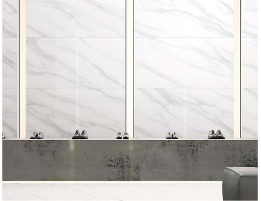 بلاط البورسلين SGS Soncap كامل الجسم مصقول أبيض 3D النافثة للحبر المزجج 450X900mm