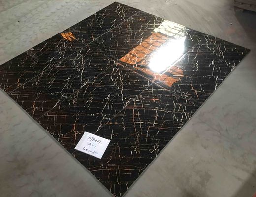 400x800mm البلاط المصقول المزجج ، 7.8mm 6pcs / ctn بورسلين الجدار بلاط الأرضية الخط الذهبي