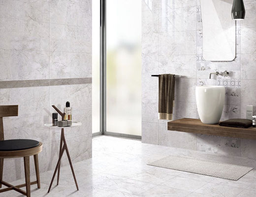 بلاط جدران الحمام الرخامي ISO13006 ، 300x600mm 0.15 W.A بلاط سيراميك مزجج