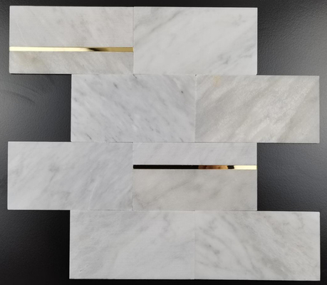 300x300x4mm معدن الحجر الطبيعي بلاط الموزاييك الألوان المخلوطة