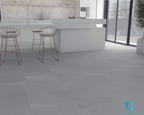 حجر رخامي رمادي مقاوم للماء SPC Vinly Flooring 3.5mm Buliding Decoration