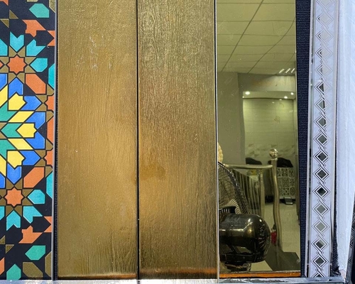 بلاط الأرضية ذو اللون الذهبي الخشبي 150x900mm للفندق